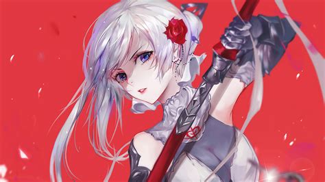 Anime Beautiful Girl Warrior Sword Fantasy 4k 301 Wallpaper Pc