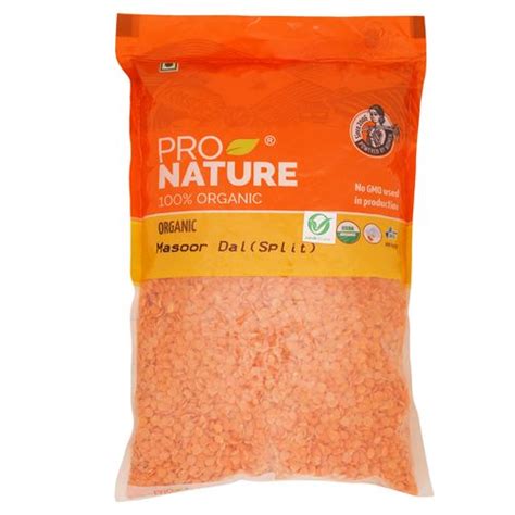 Buy Pro Nature Organic Dal Masoor 500 Gm Pouch Online At Best Price Of