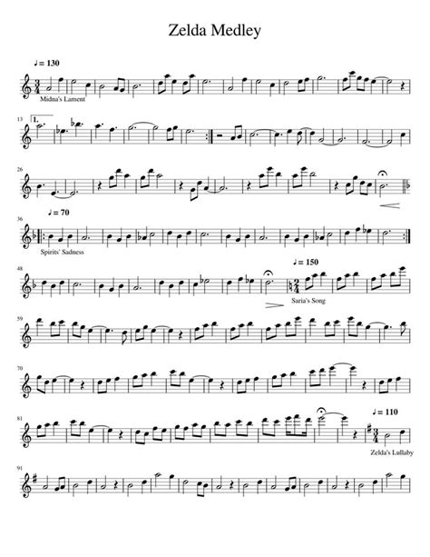 Print And Download In Pdf Or Midi Zelda Medley Free Sheet Music For