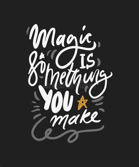 Magic Quotes Set For Your Design Hand Lettering Illustrations Stock