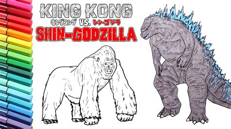 How To Draw Godzilla Vs Kong 2021 United States Of America Language