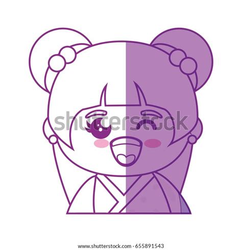 Cute Japanese Girl Cartoon Stock Vector Royalty Free 655891543 Shutterstock