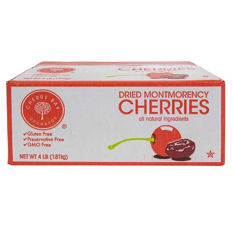 Cherry Bay Orchards Dried Montmorency Tart Cherries 4 Lb Box 100