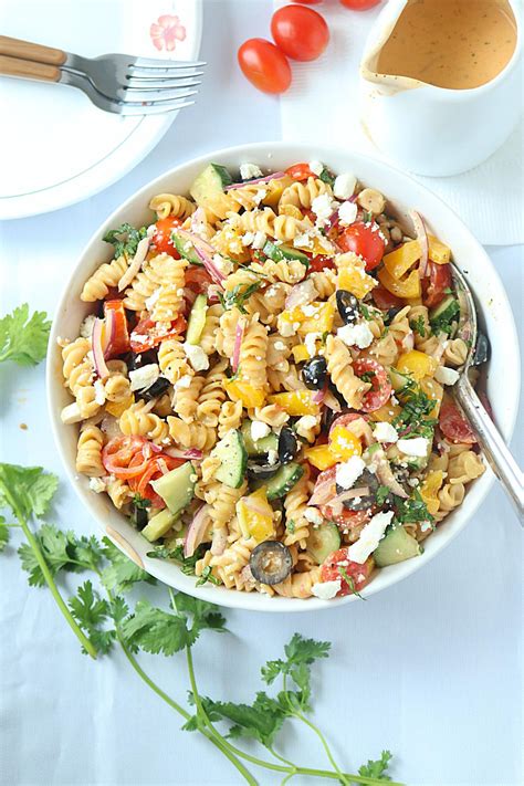 Healthy pasta salad best pasta salad summer pasta salad veggie pasta healthy pastas pasta salad recipes vegetarian pasta salad blt pasta salad with avocado | foodiecrush.com this creamy, easy blt pasta salad recipe is loaded with tomatoes, arugula, and avocado, plus. No Cook Healthy Pasta Salad, Healthy veggie pasta salad