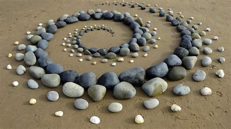 Spiral Stone Art At The Beach Rpics