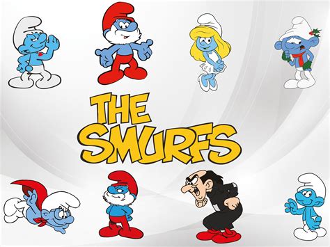 Smurfs Svg Bundle Smurfs Characters Stickers Papa Smurf Svg Etsy Canada