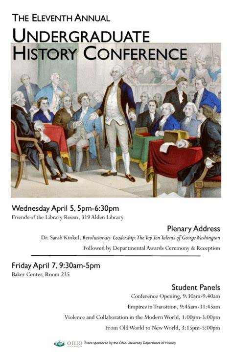 11th Annual Undergraduate History Conference April 5 7 Ohio