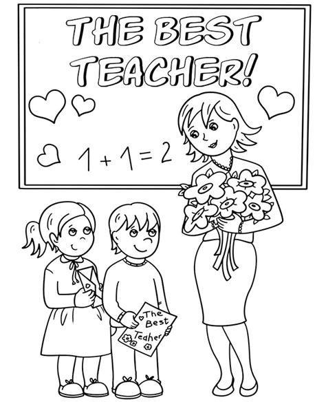 Happy Teachers Day Coloring Page Coloring Page Printable Images And