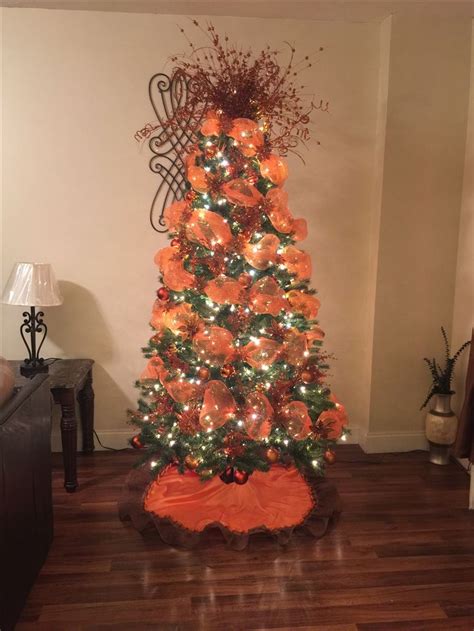 My Christmas Tree Decoration 2016 Burnt Orange And Brown Color Theme