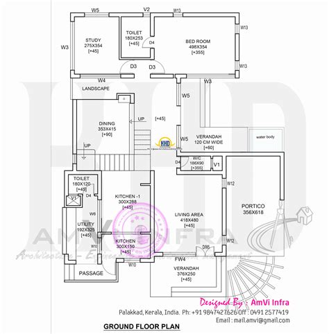 4 Bhk Single Floor Kerala House Plans Floorplansclick
