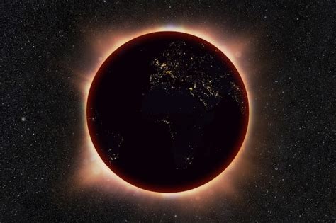 Premium Photo The Solar Eclipse Of The Planet Earth