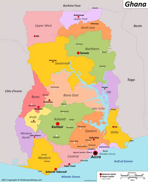 Current Political Map Of Ghana