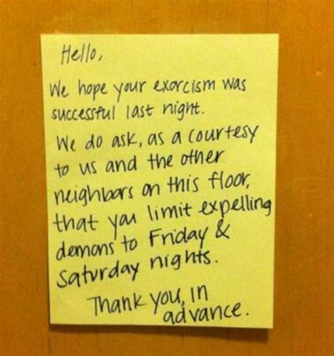 35 of the funniest notes ever written by bitter neighbors funny note passive aggressive