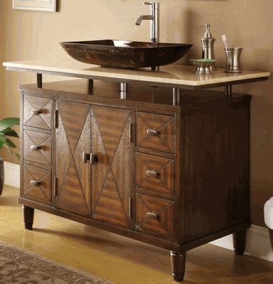 Perfect for storing bathroom utilities, towels and cosmetics. 48 inch Bathroom Vanity Vessel Sink Top Contemporary Style ...