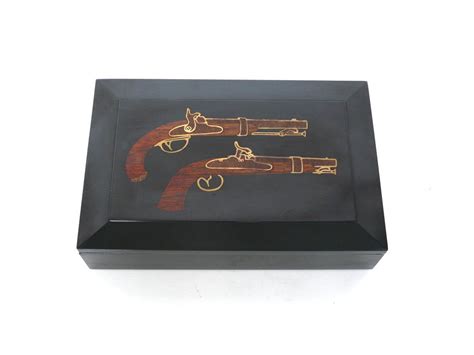 Dueling Pistols Box By Couroc At 1stdibs Dueling Pistol Box