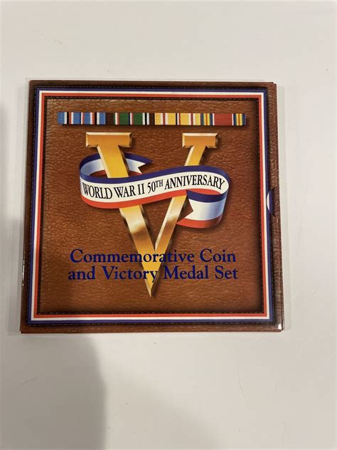 World War 2 50th Anniversary Commemorative Coin And Victory Medal Set