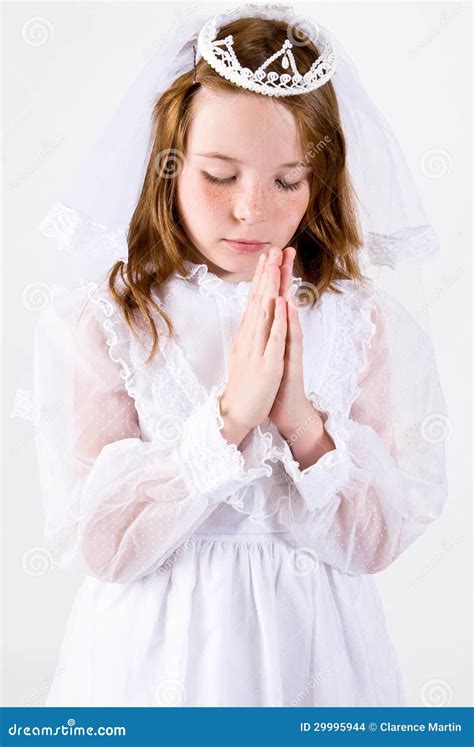 171 Girl First Communion Praying Stock Photos Free And Royalty Free