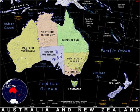 Australia And New Zealand · Public Domain Maps By Pat The Free Open