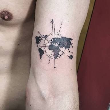 Resultado De Imagen Para Tatuagem Mapa Mundi Tatuagem Tatuagens De