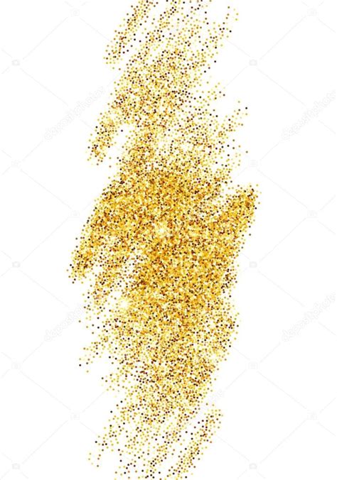 Gold Glitter Sparkles Bright Confetti Background Vector Illustration