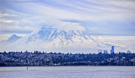 Mt Rainier Towers Over Seattle Photograph By Cathy Anderson Fine Art