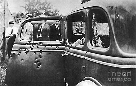 Bonnie And Clyde S Bullet Ridden Car Photograph By Merton Allen