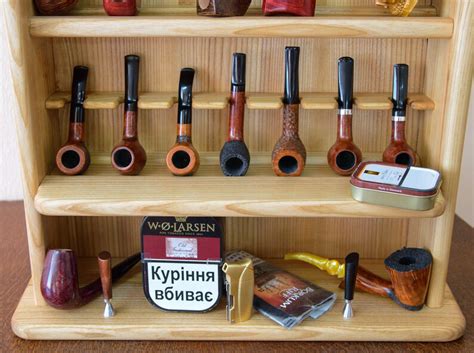 Pipe Cabinet Wooden Rack Display For 24 Tobacco Pipes Wall Etsy