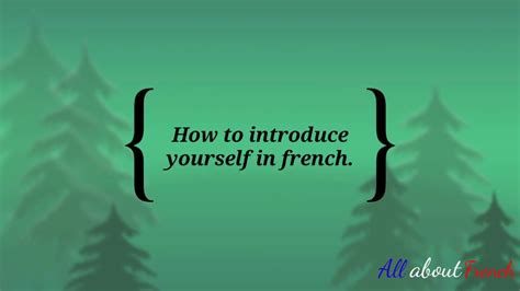 Check spelling or type a new query. Learn French | How to Introduce Yourself in French | Basic French - YouTube