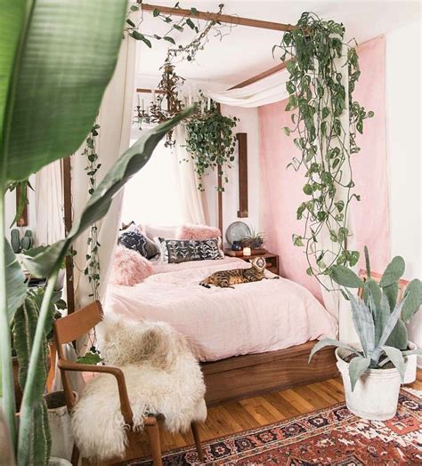 Hang Plants On The Bed Bohemian Bedroom Cozy Bedroom Bedroom Inspo