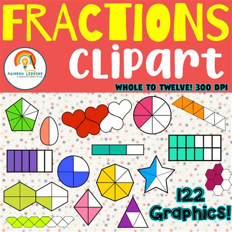 Math Clip Art Fraction Concepts Properties Of Fractions 11 Clip Art