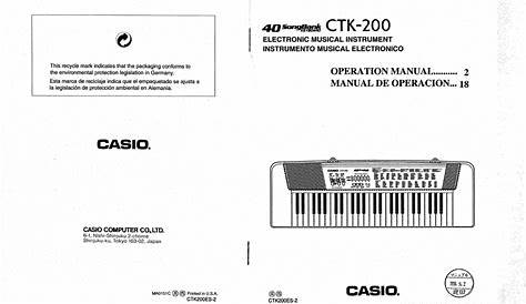 CASIO CTK-200 OPERATION MANUAL Pdf Download | ManualsLib