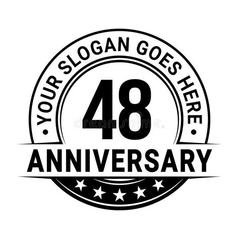 48 Years Anniversary 48th Anniversary Logo Design Template Vector And