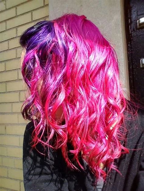 Bright Pink And Purple Hair Using Manicpanic Hot Hot Pink And A Mix Of