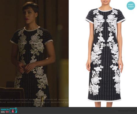 Wornontv Luccas Black Floral Lace Dress On The Good Fight Cush