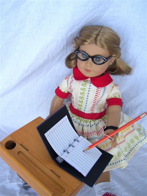 suzie does her homework in her 1950 s style punctuation dress by jonilynn maryellen larkin