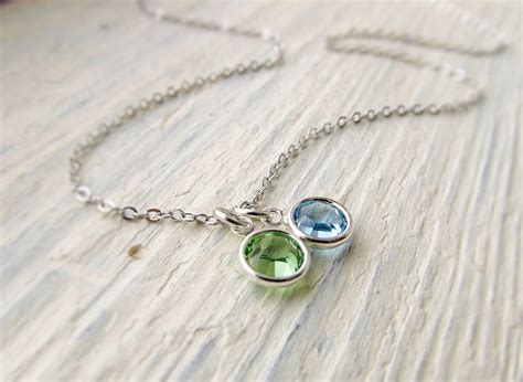 Mother Birthstone Necklace Mom Jewelry Mothers Jewelry Etsy