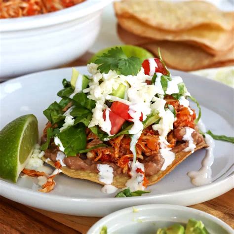 Chicken Tinga Tostada Recipe Nisha Bledsoe