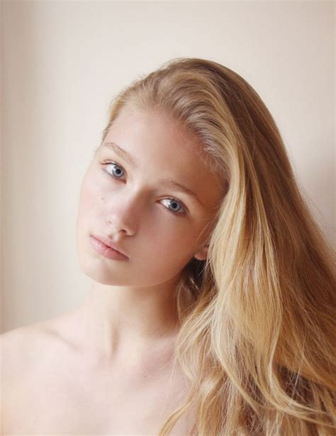 Model Beauty Romy Van De Laar In Blonde Hair Blue Eyes