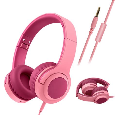 Kids Wired Over Ear Headphones Headset Foldable Stereo 35mm Wire Cord