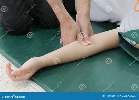 Deep Tissue Massage On Arm Closeup Stock Image Image Of People Occupation 113535091