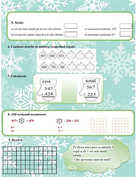 Evaluare Sumativă Online Pdf Worksheet For Clasa A Ii A