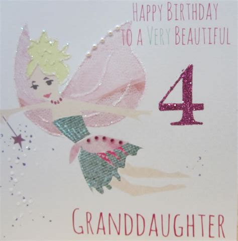 Buy White Cotton Cards Happy Birthday To A Very Beautiful Granddaughter Handmade Th Birthday