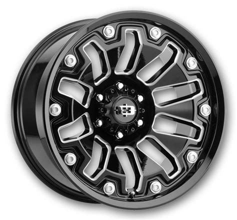Vision Off Road Wheels 362 Armor Gloss Black With Milled Spokes