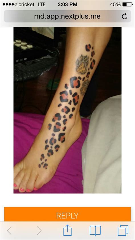Leopard Spots Leopard Print Tattoos Cute Thigh Tattoos Girly Skull