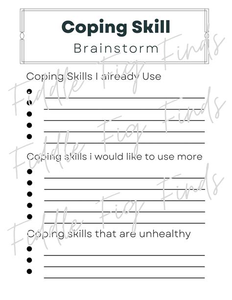 Coping Skills Worksheets Centervention Worksheets Library