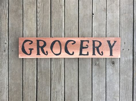 Grocery Wood Sign Grocery Sign Distressed Wood Sign Vintage