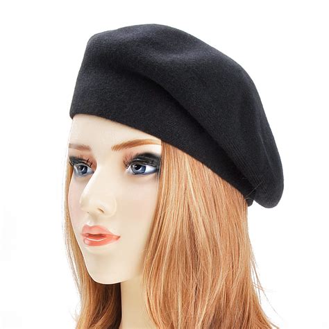Zlyc Womens Reversible Cashmere Beret Hat Double Layers French Beret