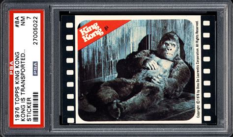 1976 Topps King Kong Kong Is Transported Sticker Psa Cardfacts