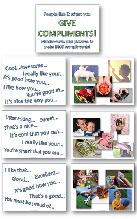 Helping Kids With Asd To Give Compliments Pictureword Downloads For
