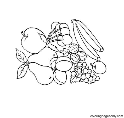 Tropical Fruit Coloring Pages Free Printable Coloring Pages